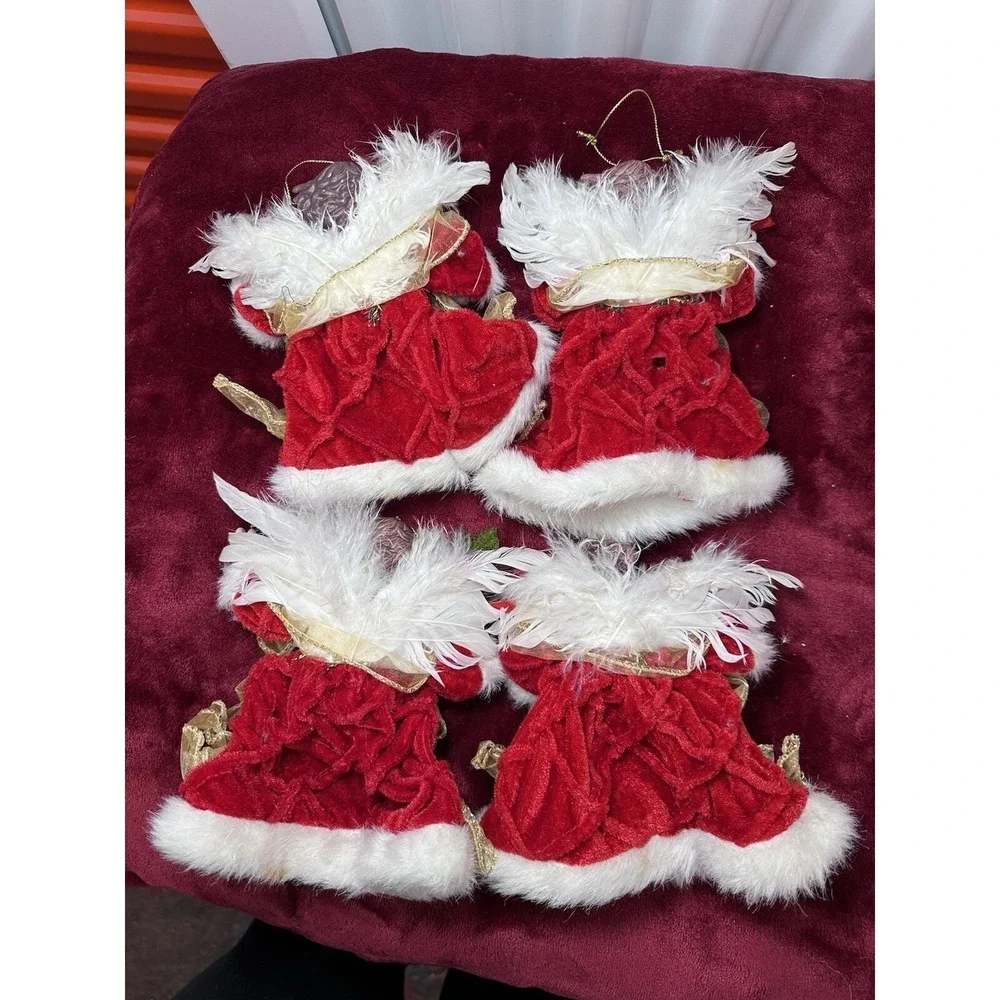 Lot Of 4 Vintage Angel Christmas Ornament
